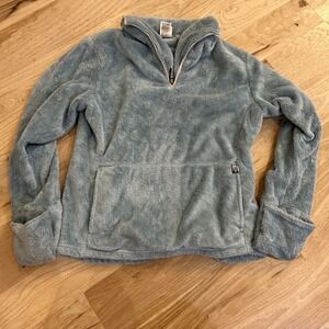 The North Face Women's Quarter Zip Fleece Pullover, Light Blue, Size Large